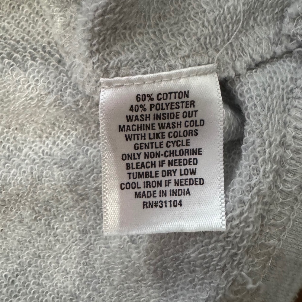 Wonderly Womens XL Heather Gray‎ Puff Sleeve Hooded Pullover Sweatshirt Relaxed - Picture 4 of 6